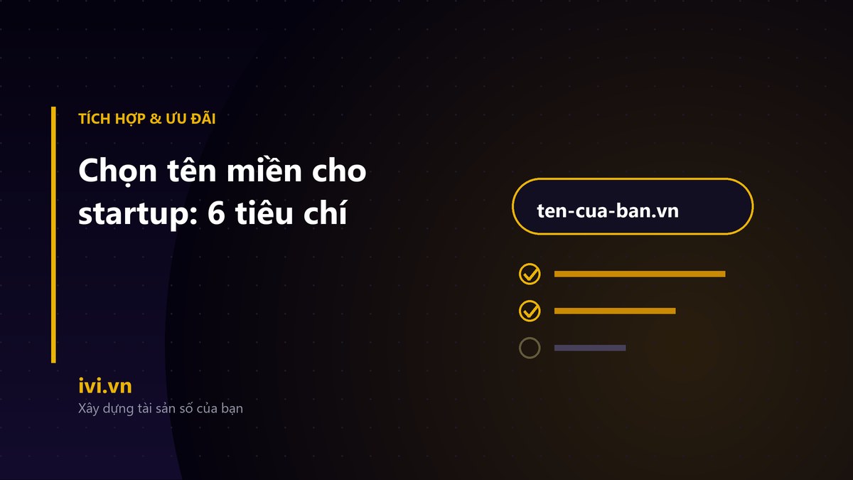 Thanh tên miền và danh sách tiêu chí kiểm tra trước khi mua