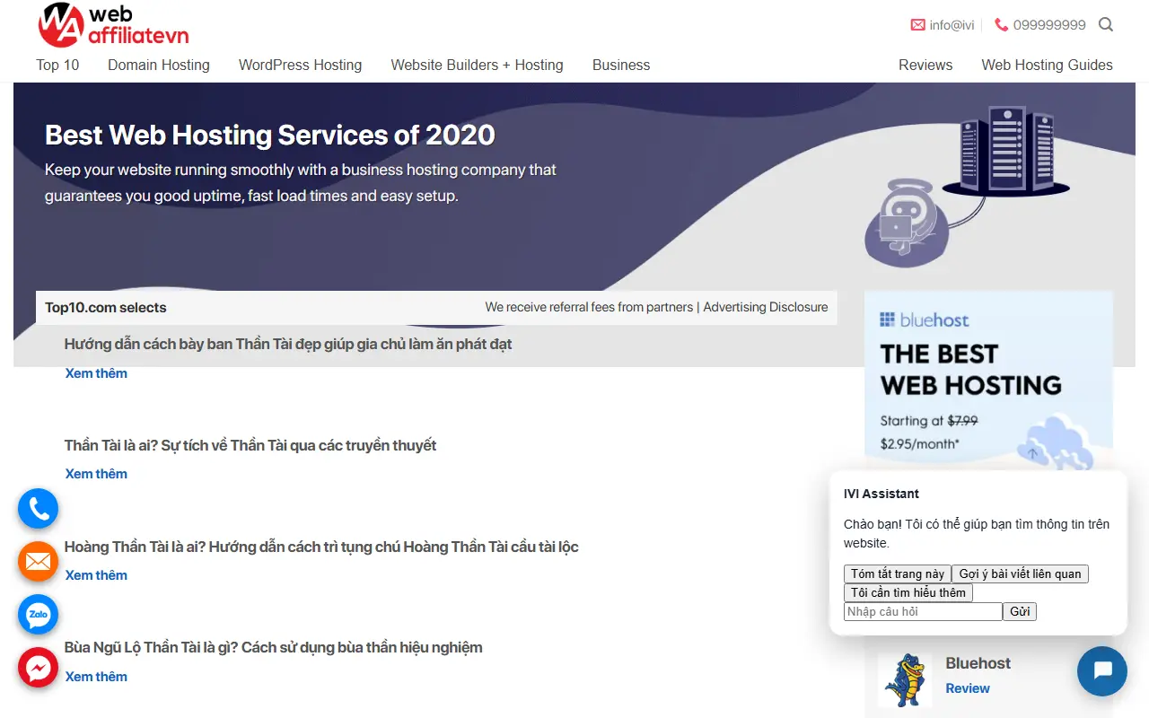 Mẫu website Mẫu web Affilates - Thiết kế website