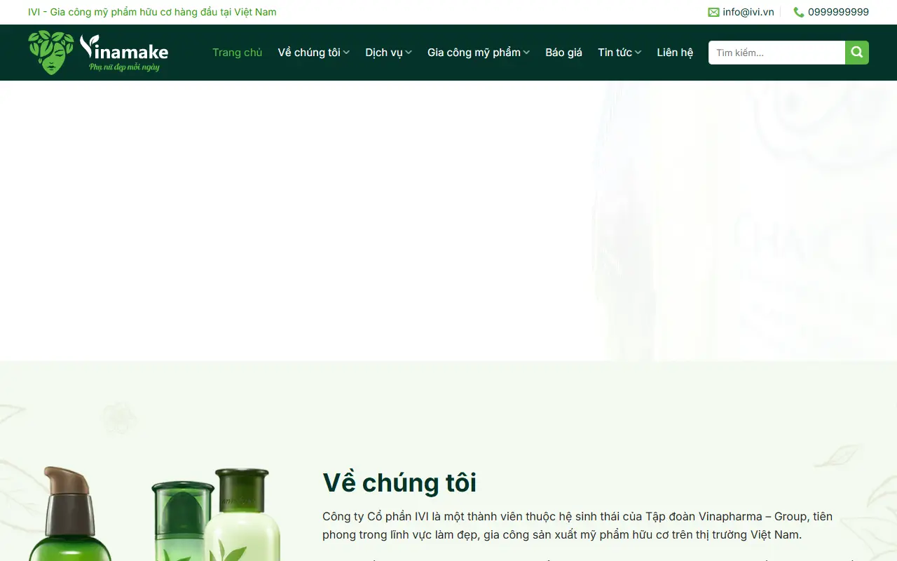 Ảnh trang chủ mẫu website in ấn & quà tặng baobi.ivi.vn