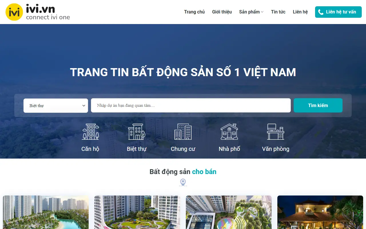 Mẫu website Mẫu web bất động sản #1