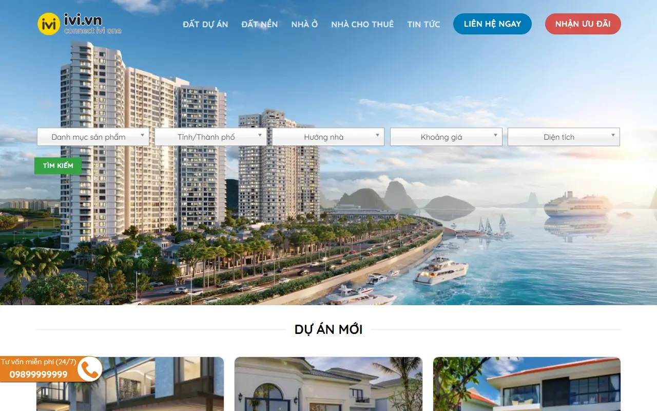 Mẫu website Biệt thự An Viên – Chuyên các dự án bất động sản – Biệt thự và nhà phố