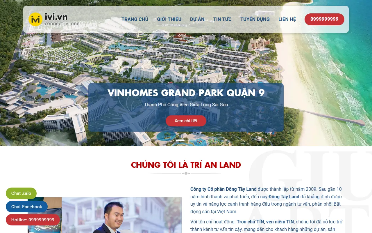 Mẫu website BDS 18 – Mua bán và cho thuê