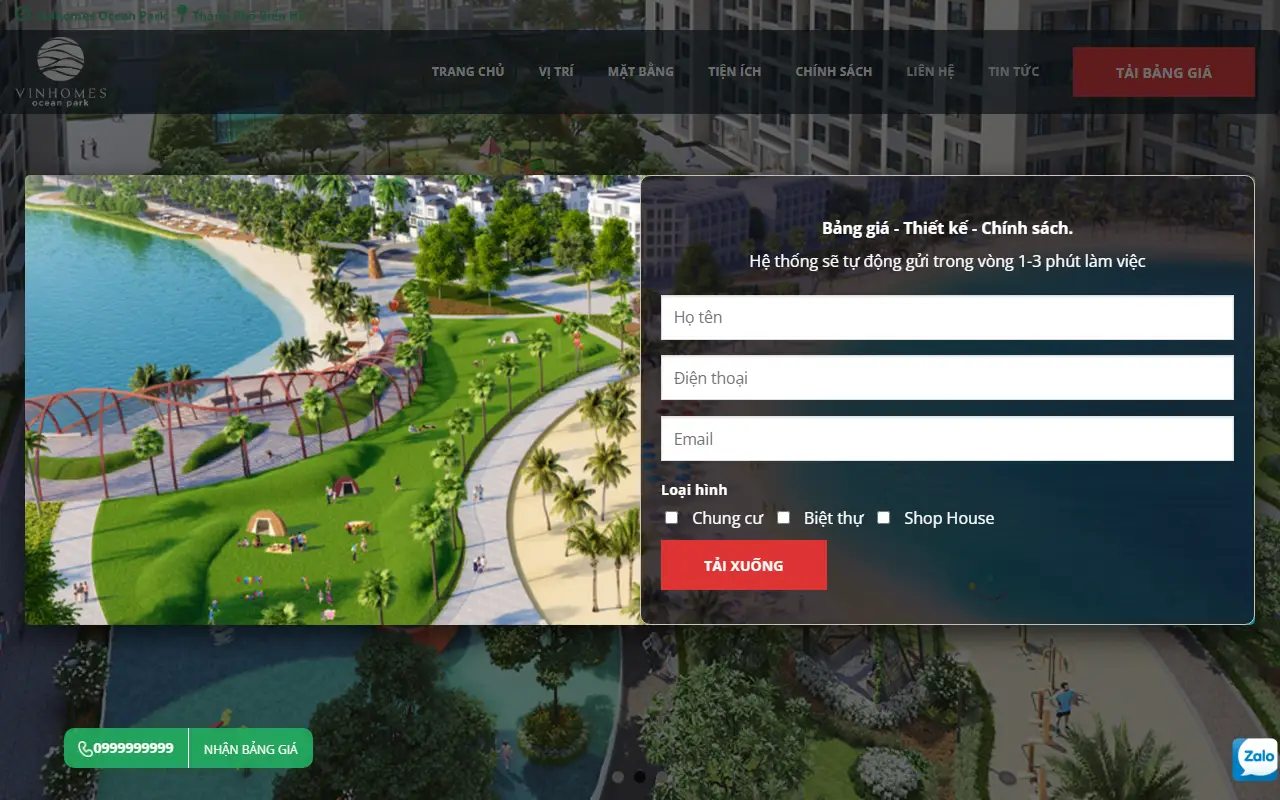 Mẫu website BDS 22 – Mua bán và cho thuê
