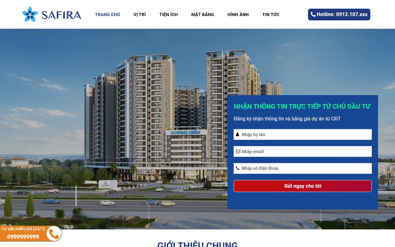 Mẫu website Bất động sản – Mua bán và cho thuê #3
