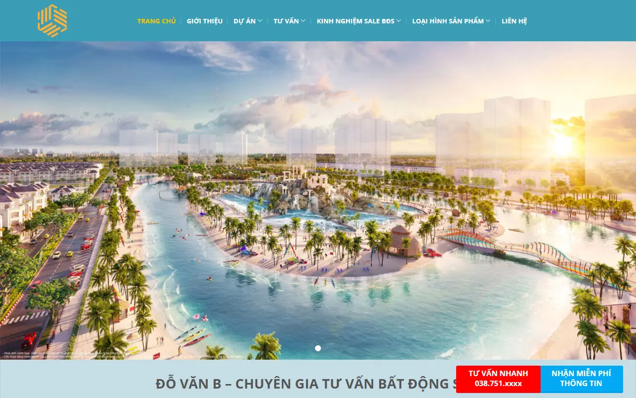 Mẫu website Mẫu website BDS 27 – Chuyên gia bất động sản