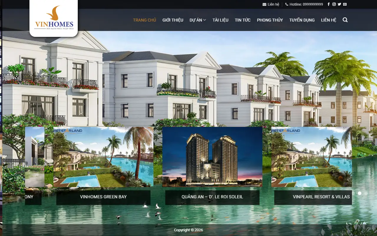 Mẫu website Bất động sản #1