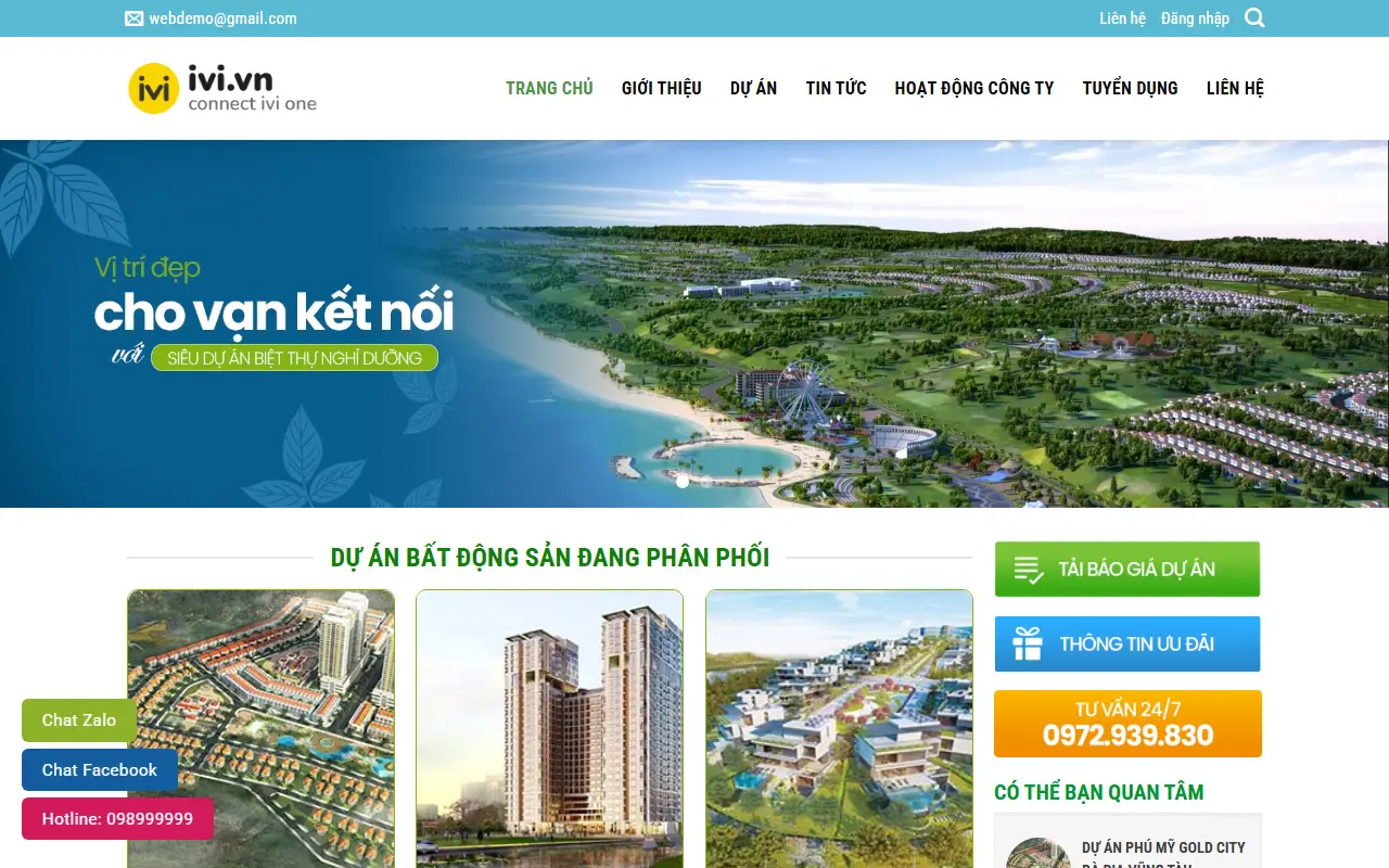 Mẫu website Bất động sản – Hưng Lộc Phát