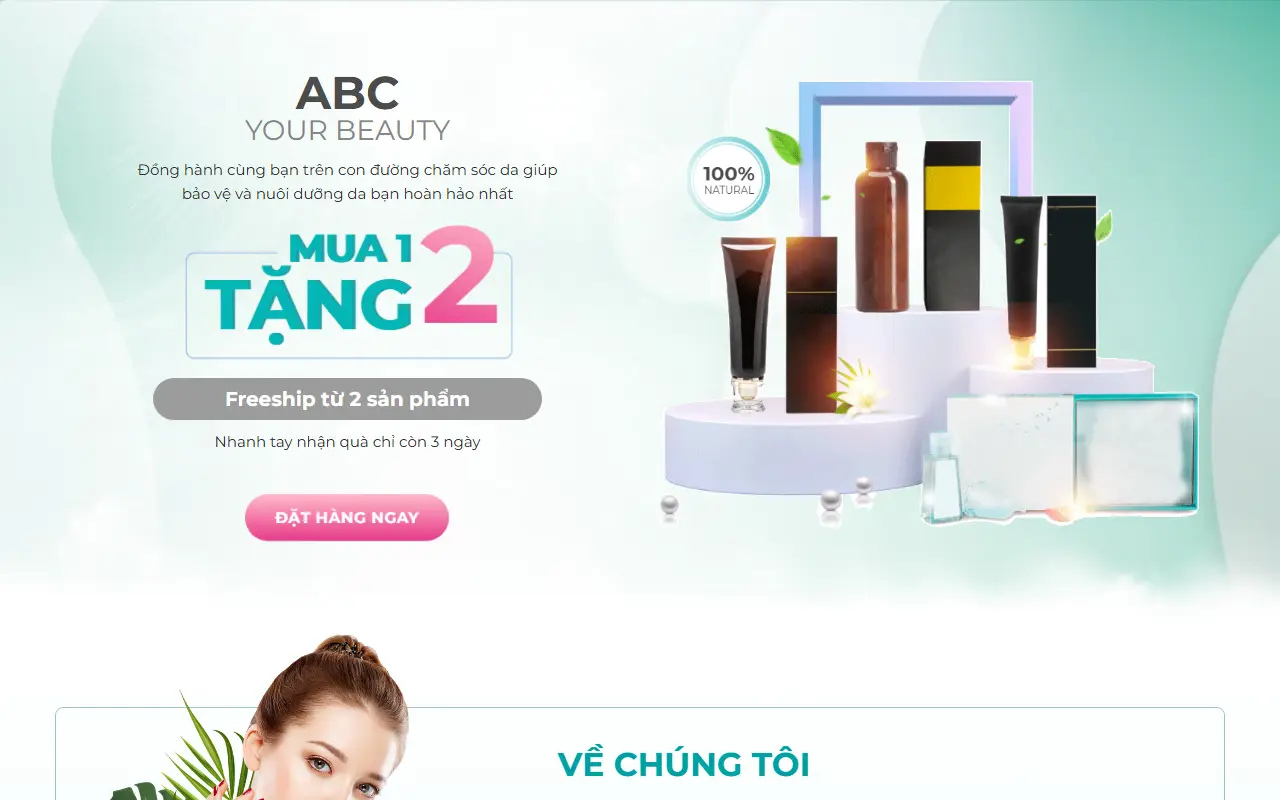 Mẫu website Mỹ phẩm #1