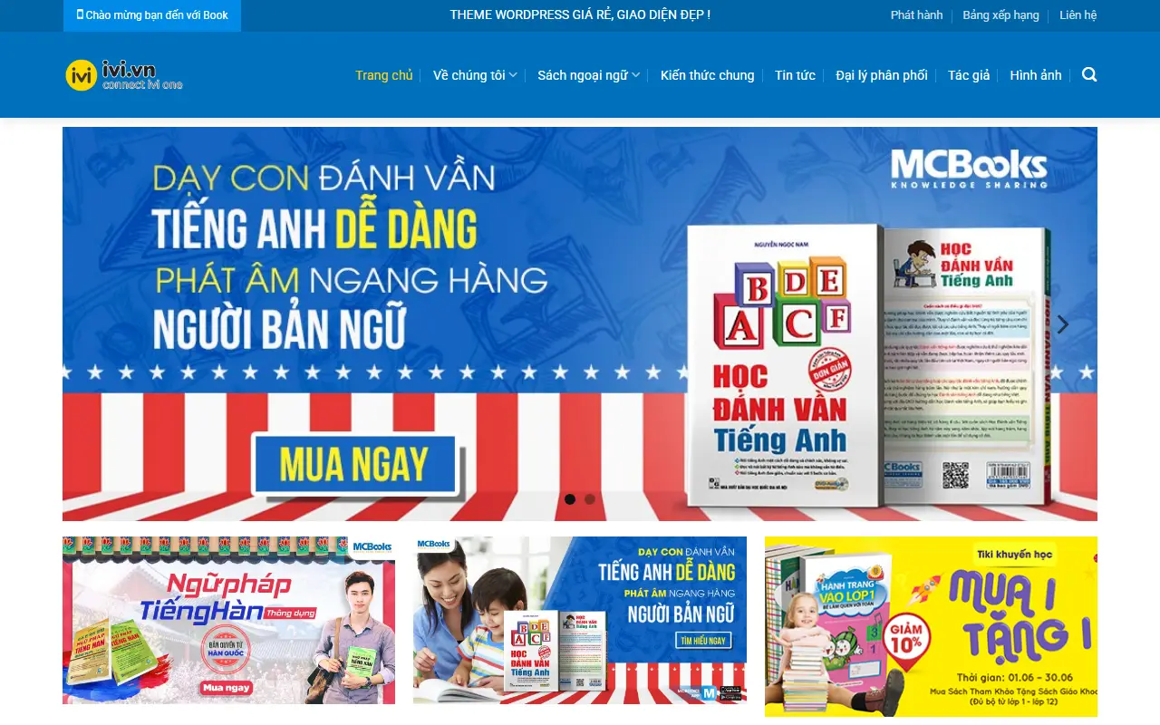 Mẫu website Nhà sách