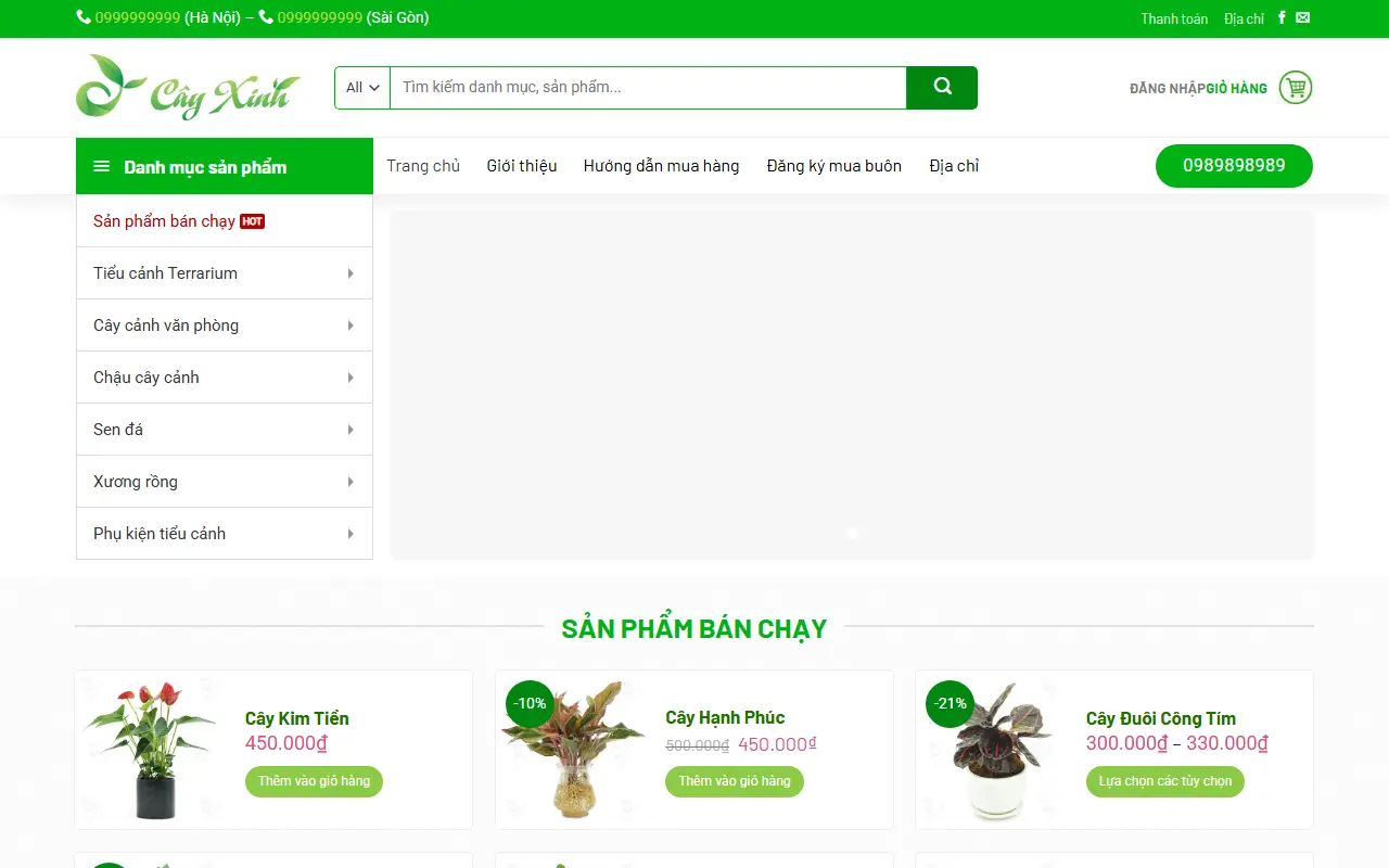 Mẫu website Cây cảnh #2