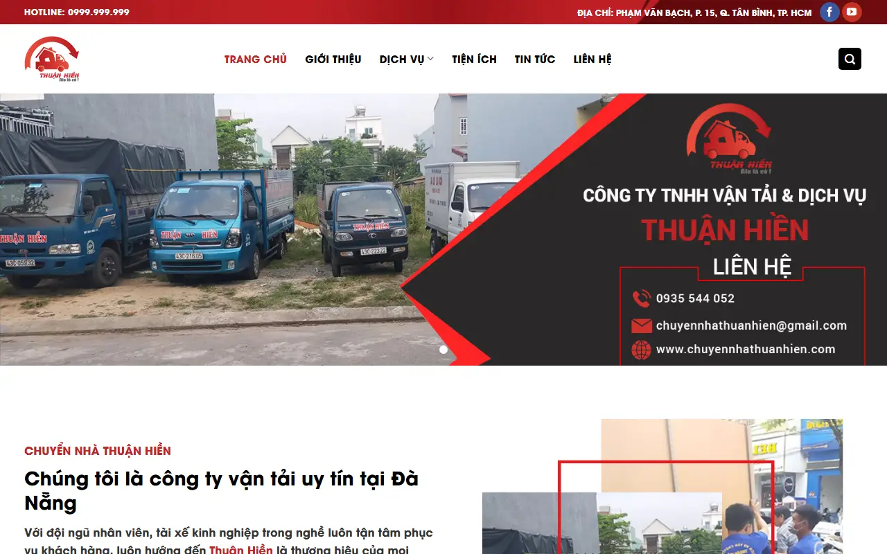 Mẫu website Chuyển nhà trọn gói