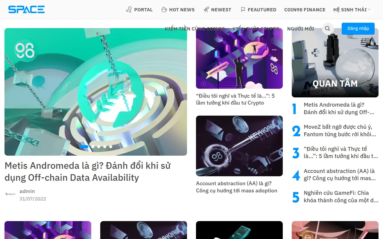 Mẫu website BlockSpace