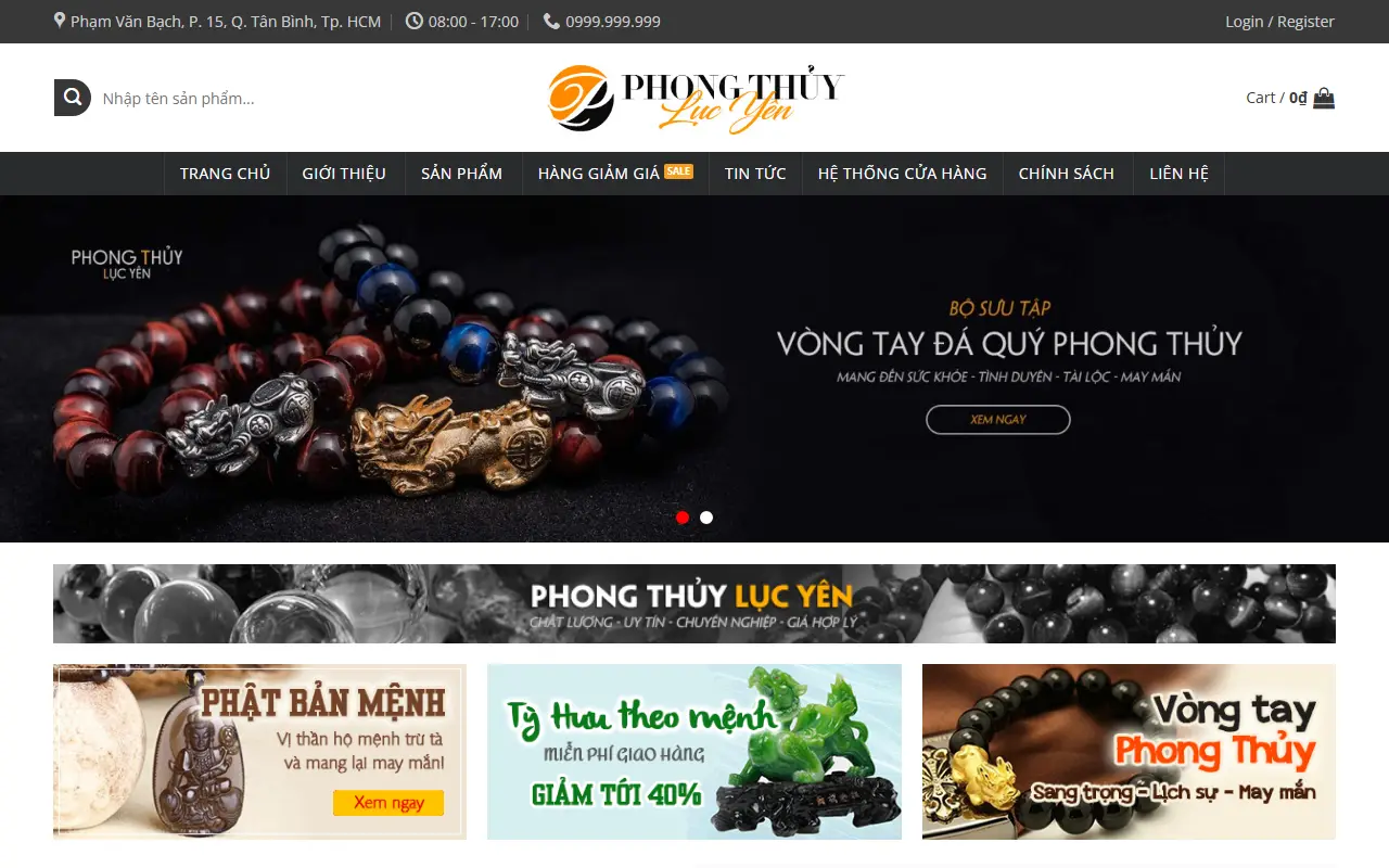 Mẫu website Đá quý & Trang sức