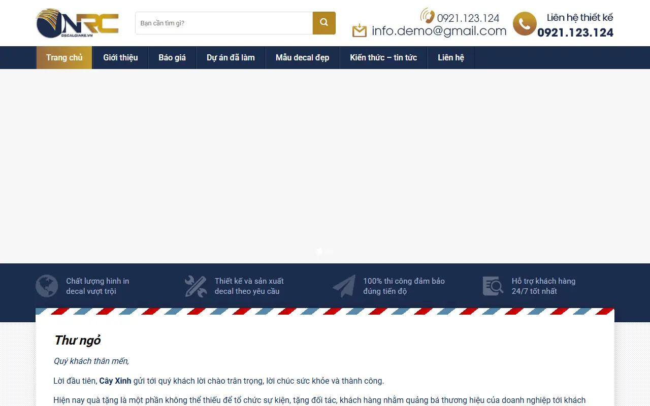 Mẫu website Decal & Tem nhãn