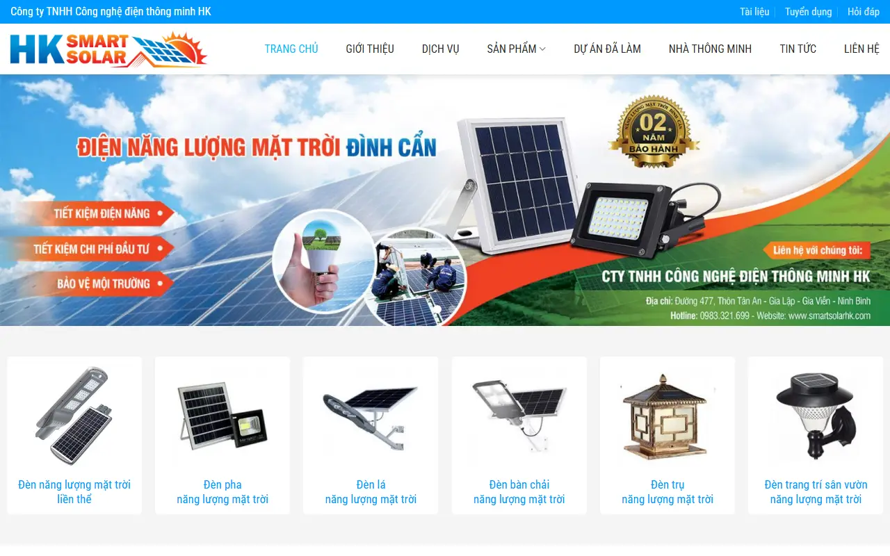 Mẫu website Đèn LED #1