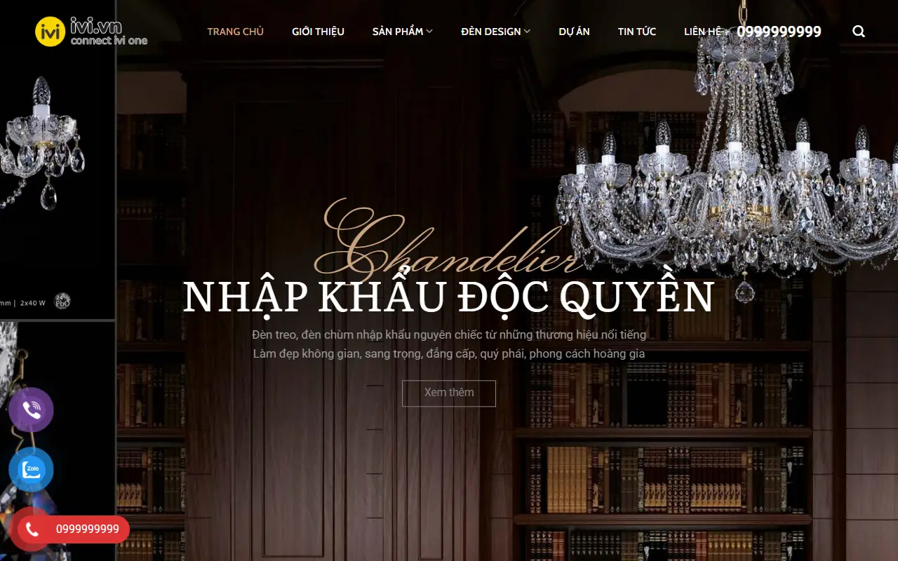 Mẫu website Mẫu web bán đèn led – Chiếu sáng dân dụng và công nghiệp