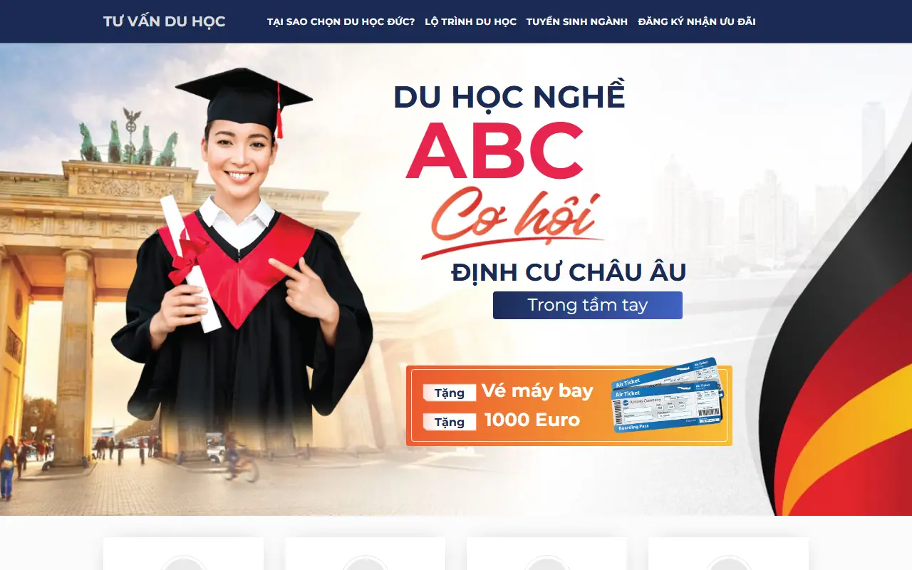 Mẫu website Tư vấn Du học #2
