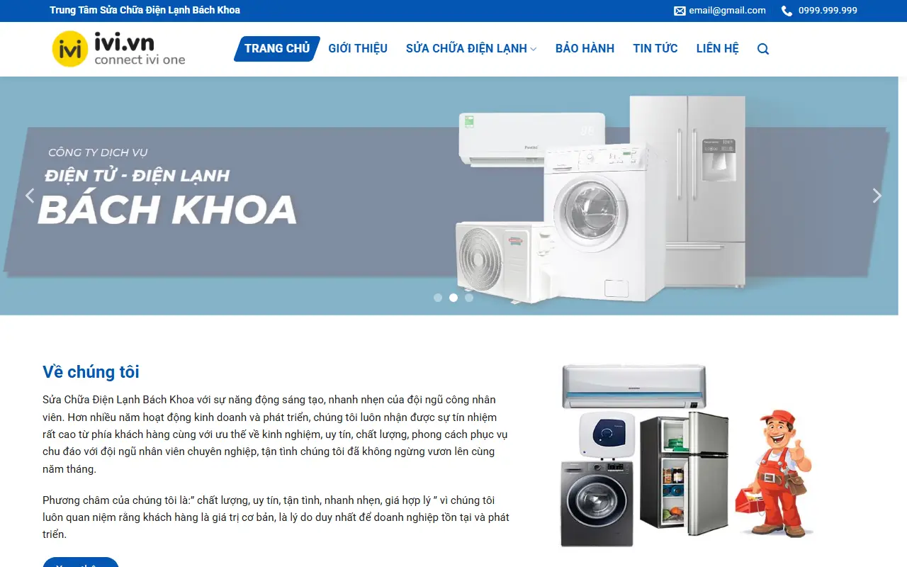 Mẫu website Điện lạnh #1