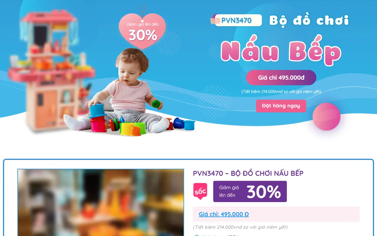 Mẫu website Đồ chơi trẻ em