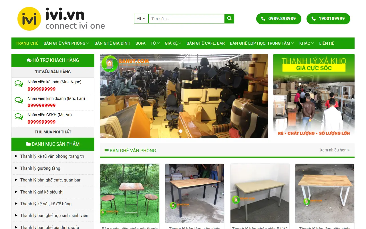 Mẫu website Đồ cũ & Thanh lý