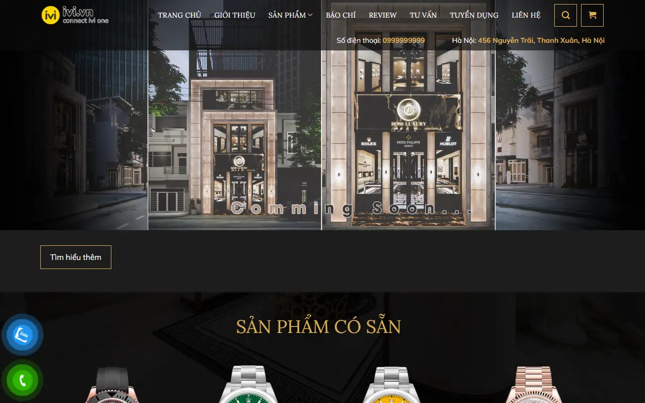 Mẫu website Mẫu website đồng hồ