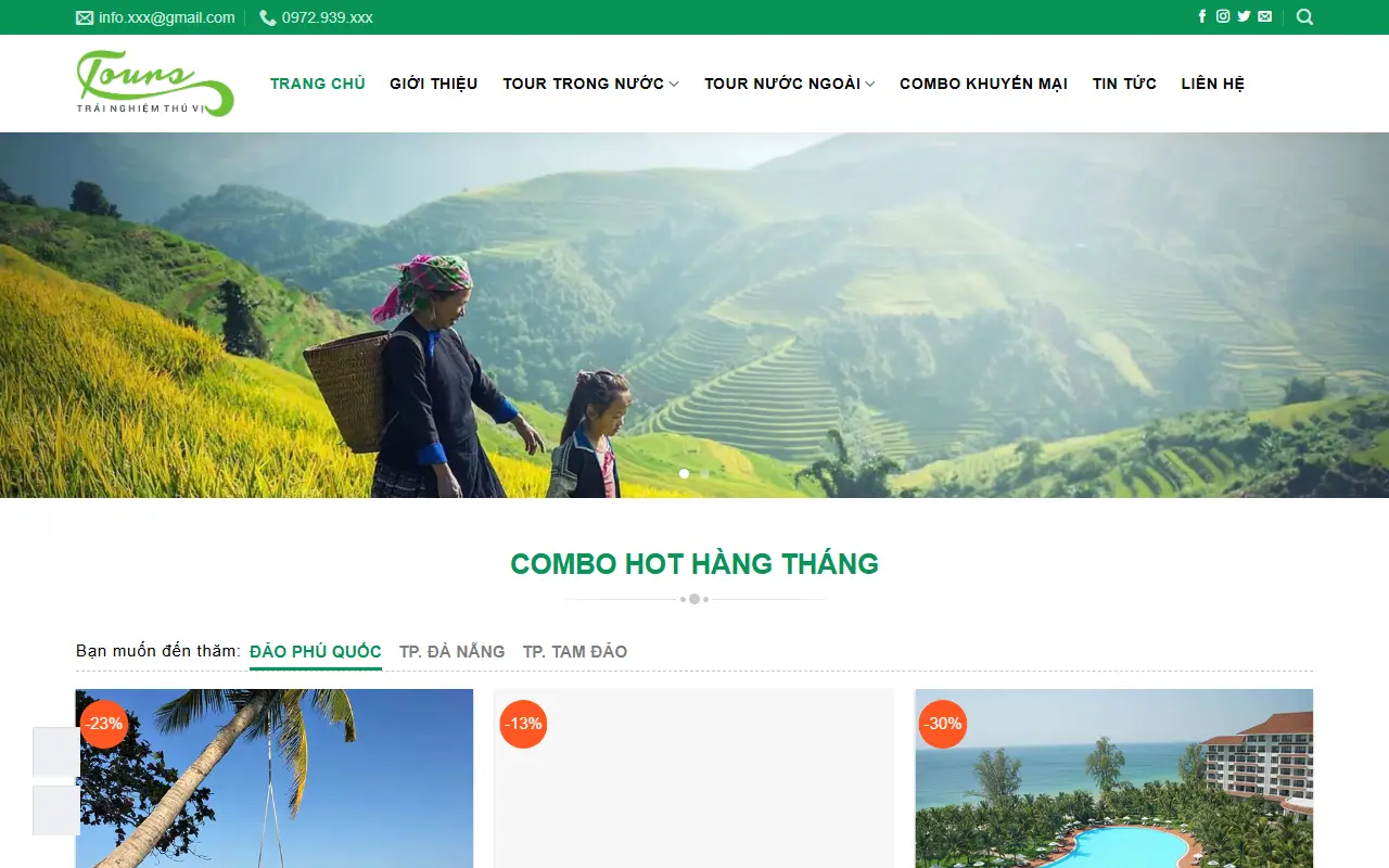 Mẫu website Mẫu web du lịch #2