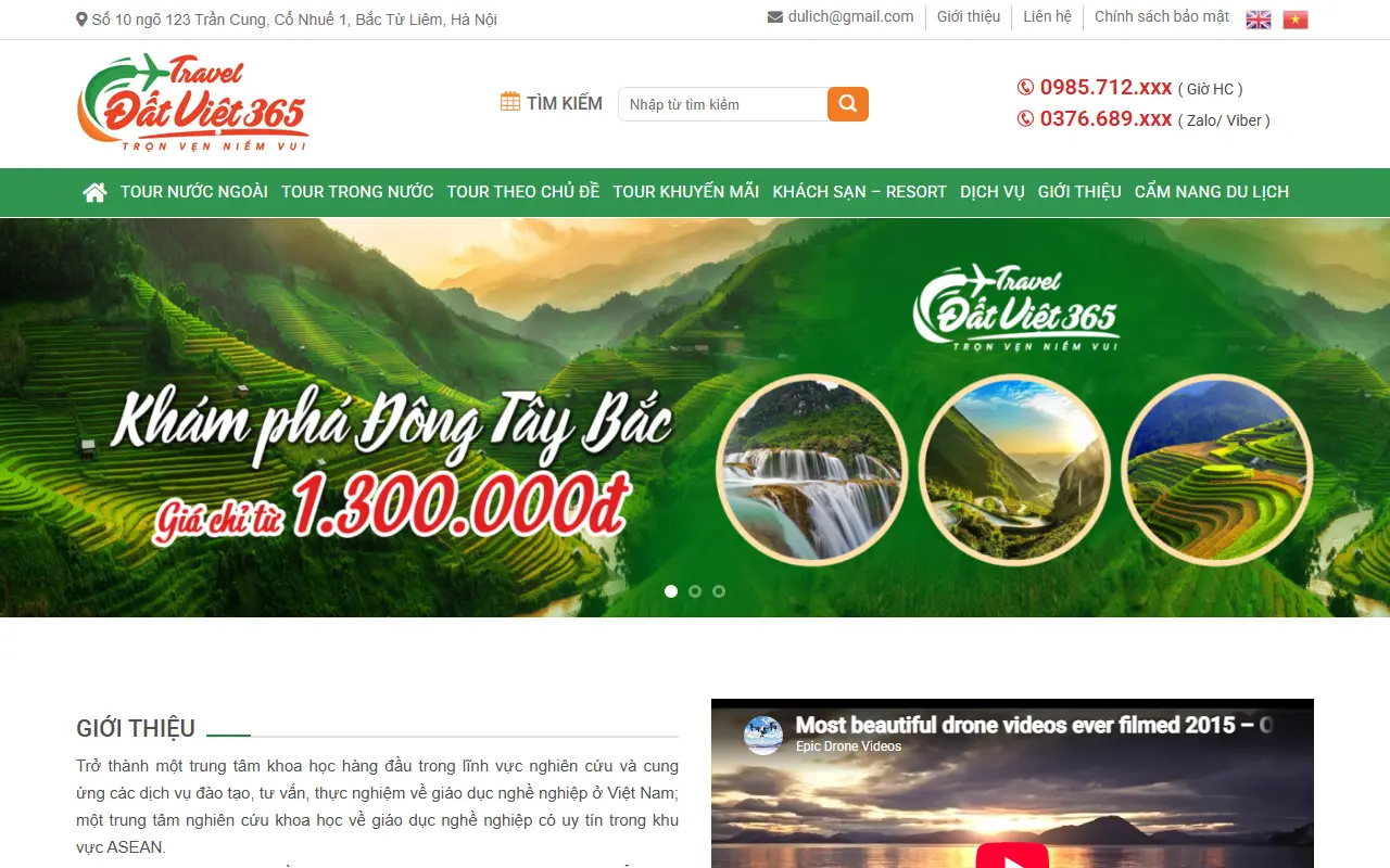 Mẫu website Du lịch #2