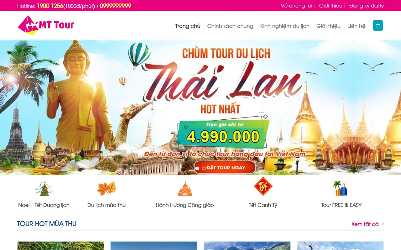 Mẫu website Du lịch #4