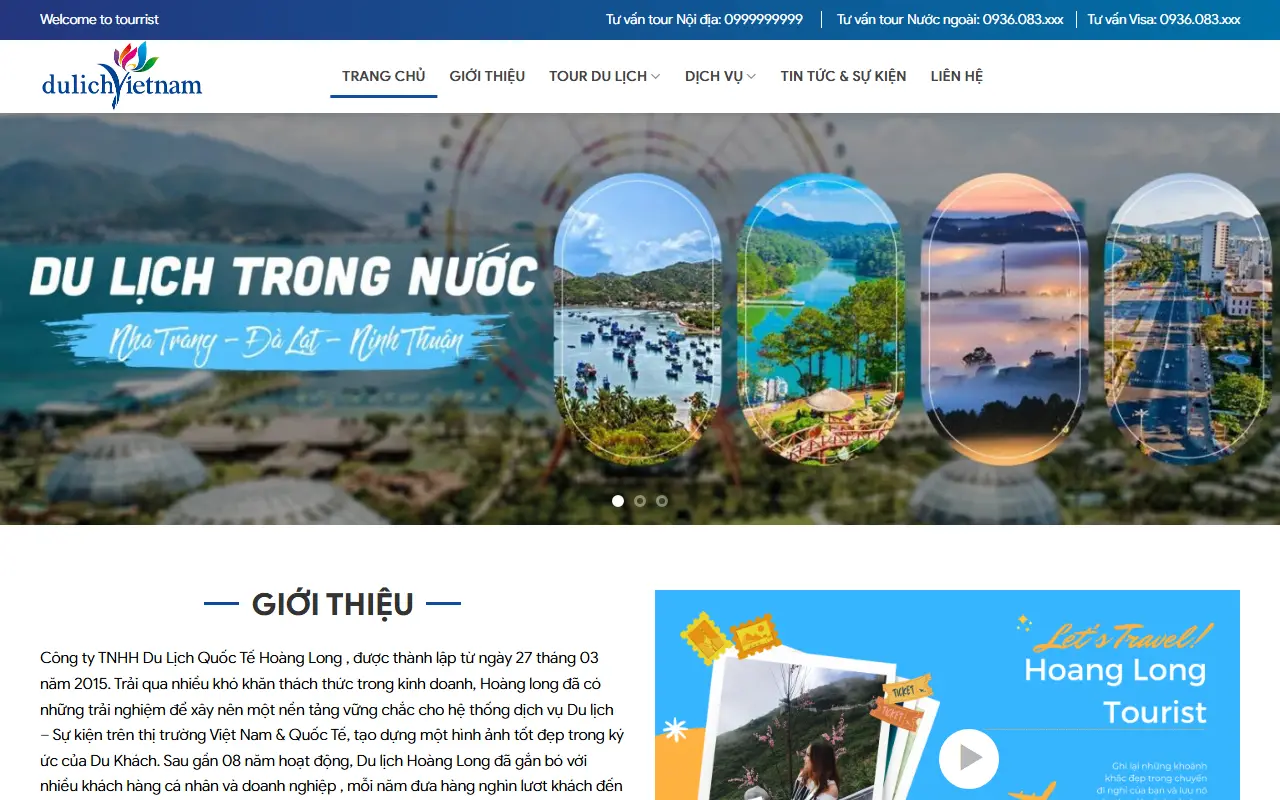 Mẫu website Du lịch #5