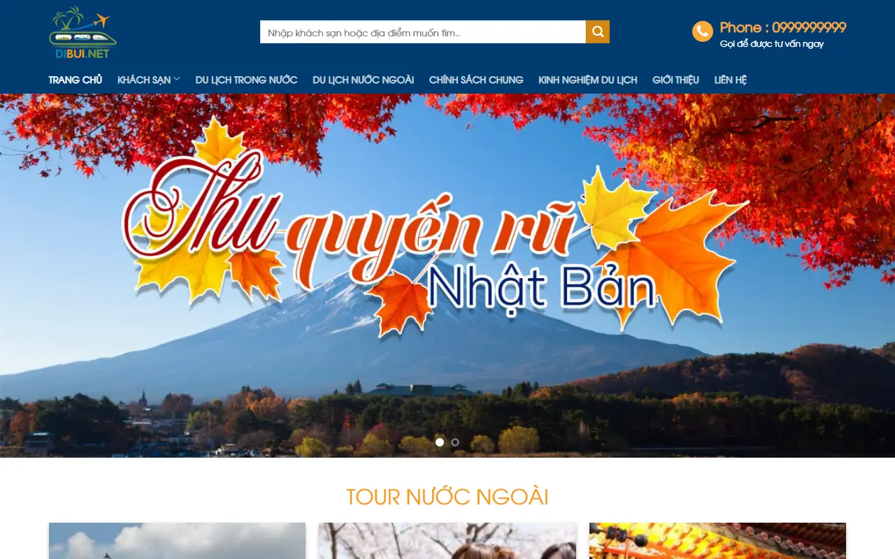 Mẫu website Du Lịch 3 – Tour trong nước và quốc tế