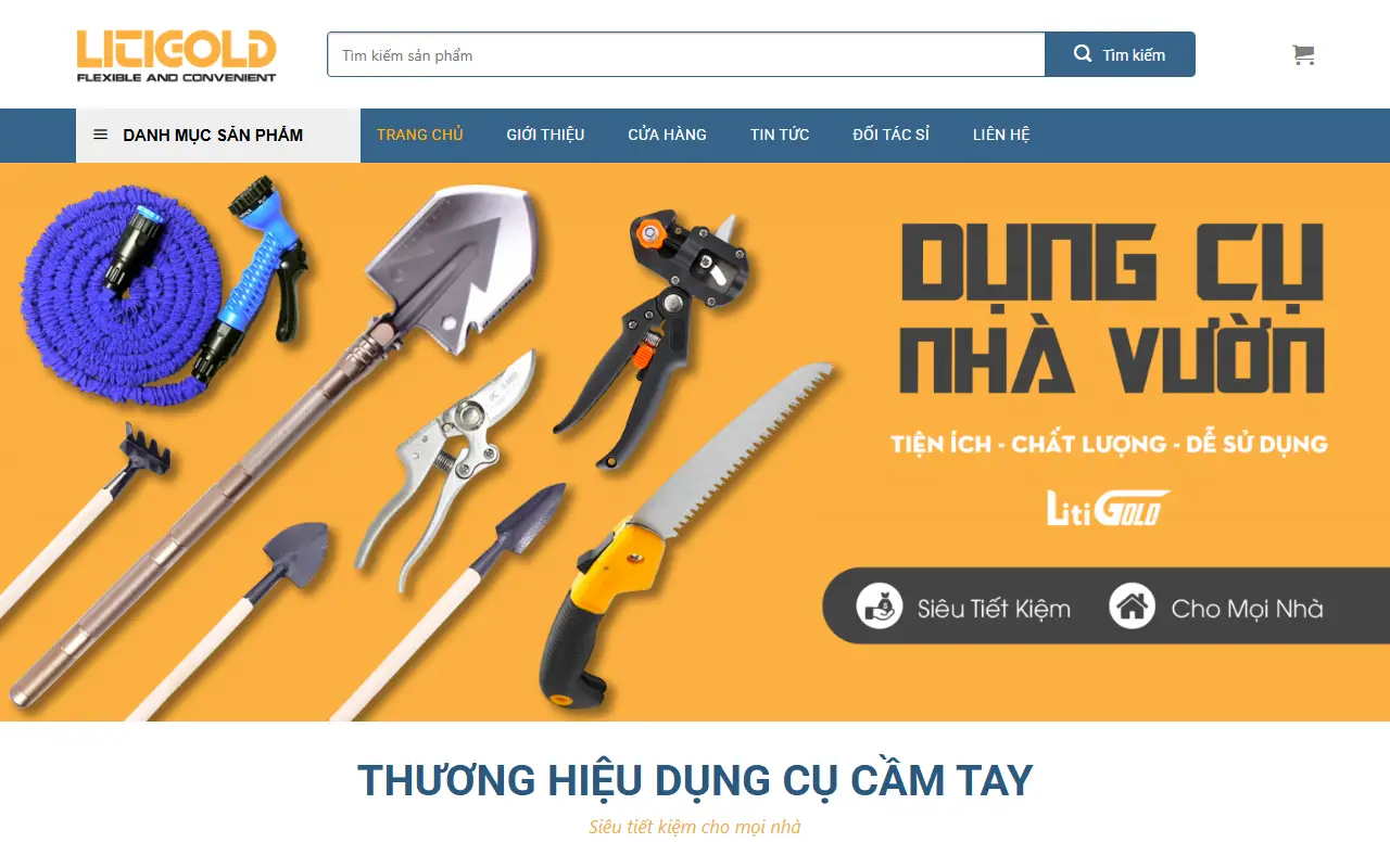 Mẫu website Dụng Cụ Cầm Tay