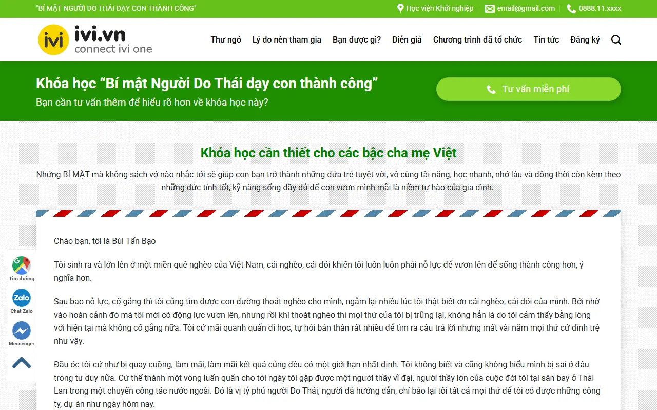 Mẫu website Giáo dục & Khóa học #3