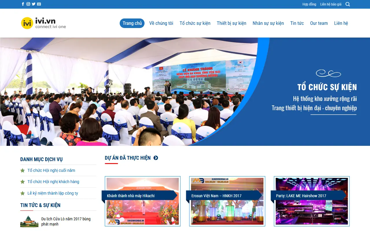 Mẫu website Tổ chức sự kiện #1