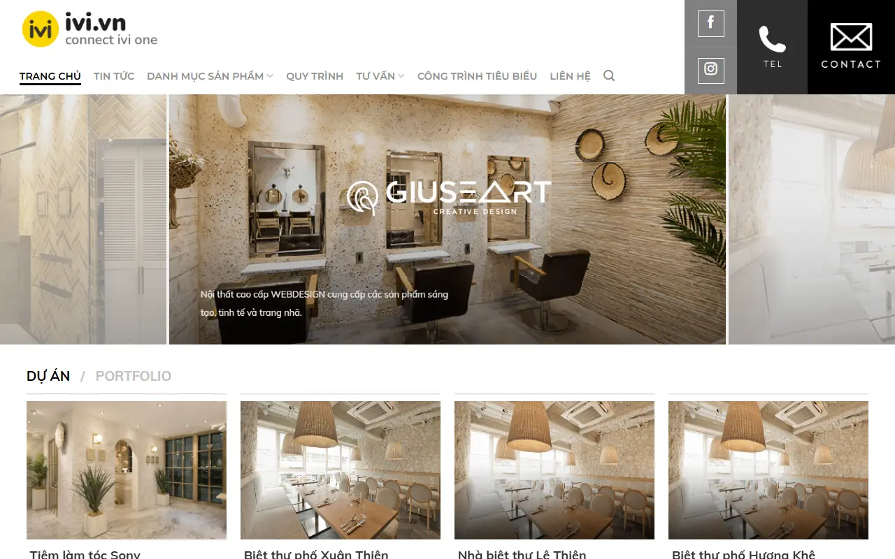 Mẫu website Nội thất #1