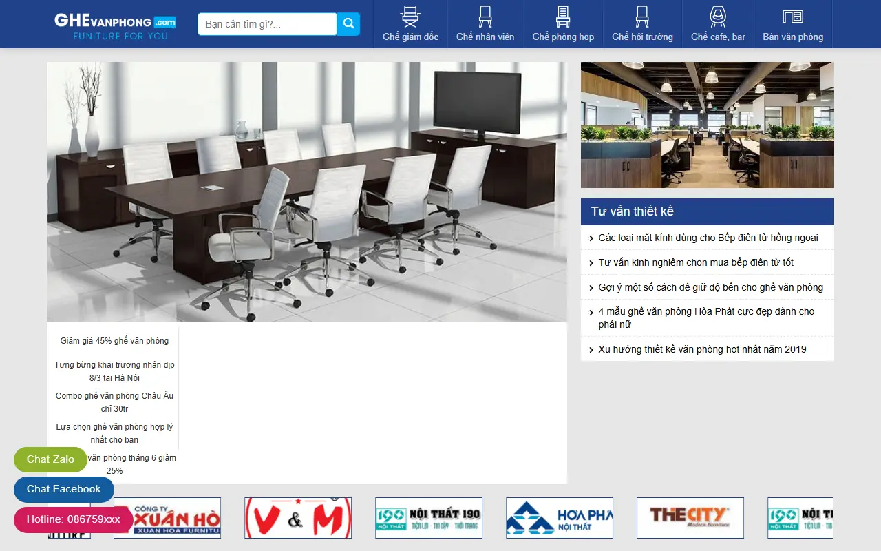 Mẫu website Mẫu website bán nội thất