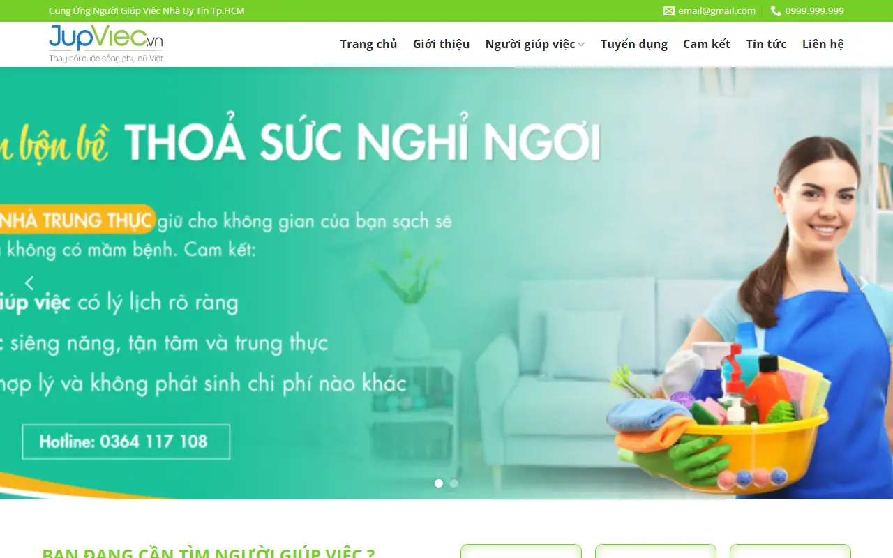 Mẫu website Giúp việc nhà