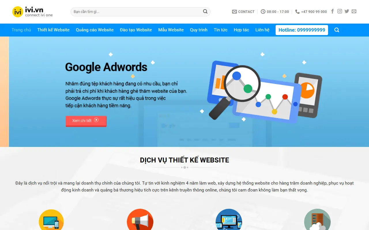 Ảnh trang chủ mẫu website nội thất items.ivi.vn