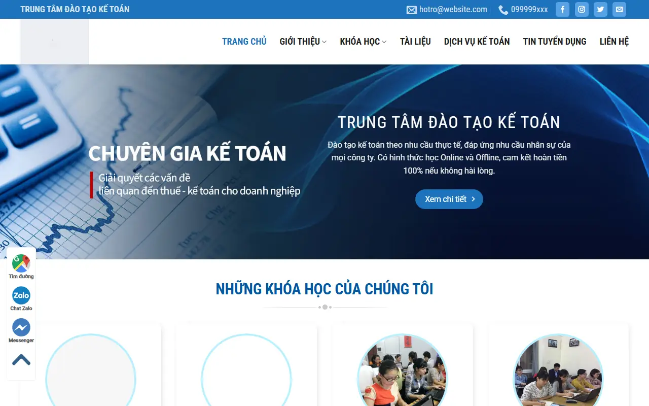 Mẫu website Dịch vụ kế toán