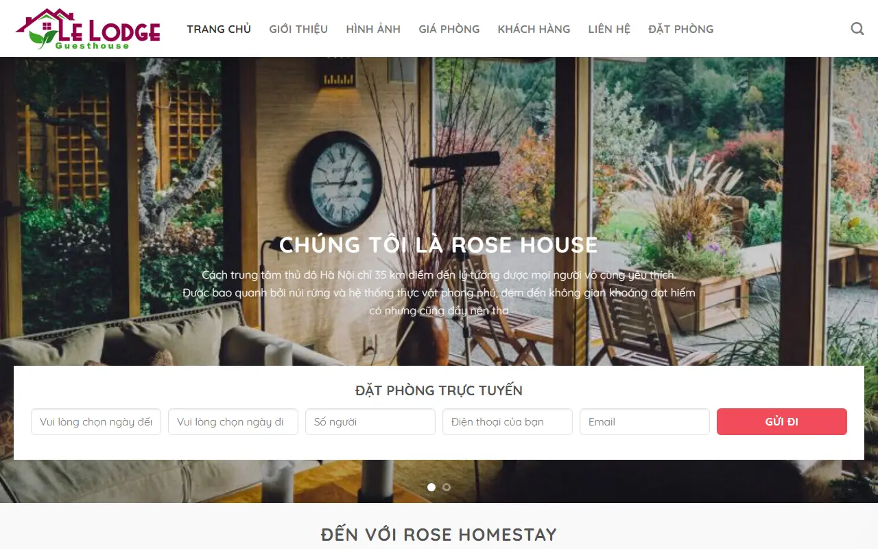 Mẫu website Khách sạn & Lưu trú – Đặt phòng trực tuyến
