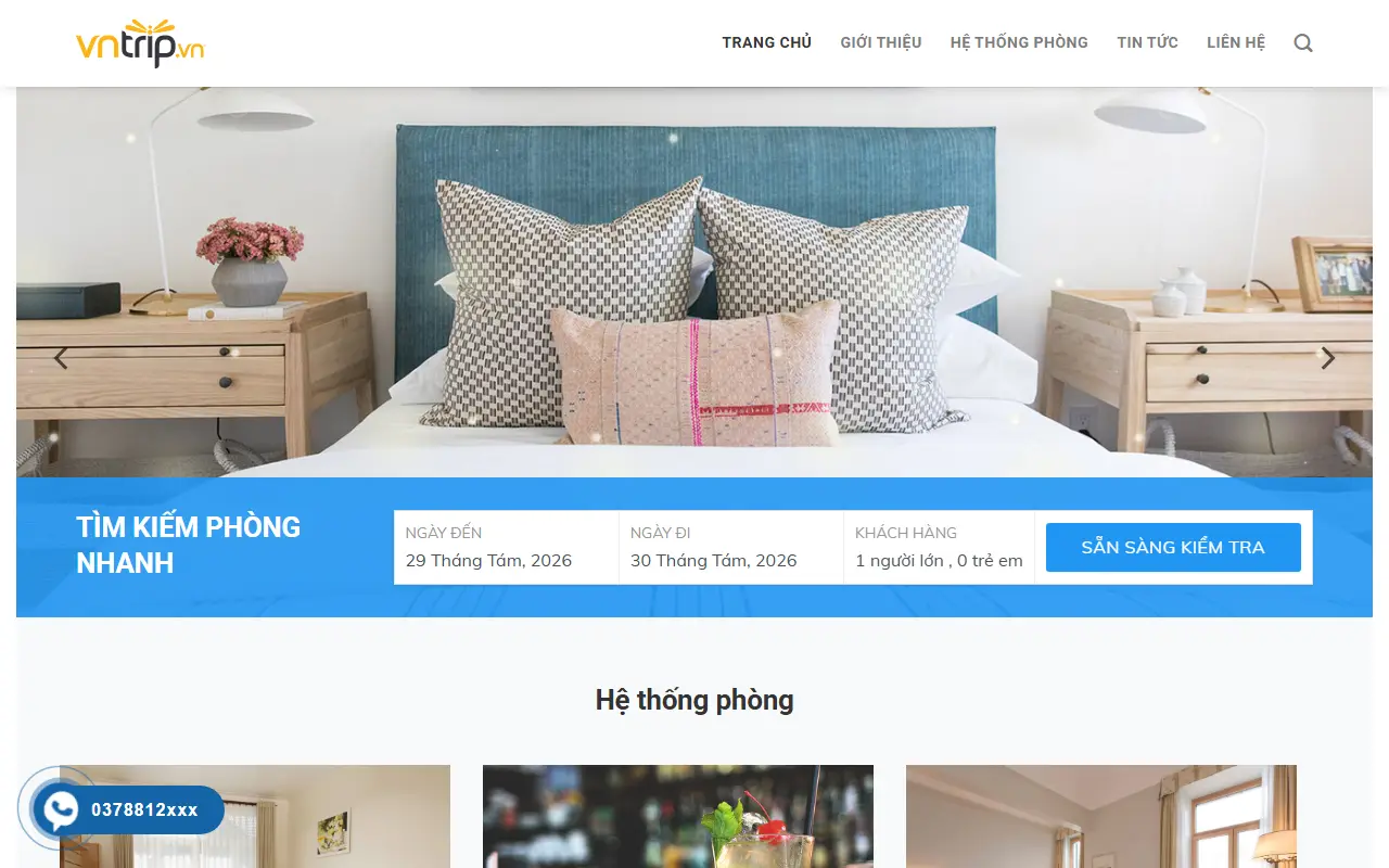 Mẫu website KHÁCH SẠN HILTON