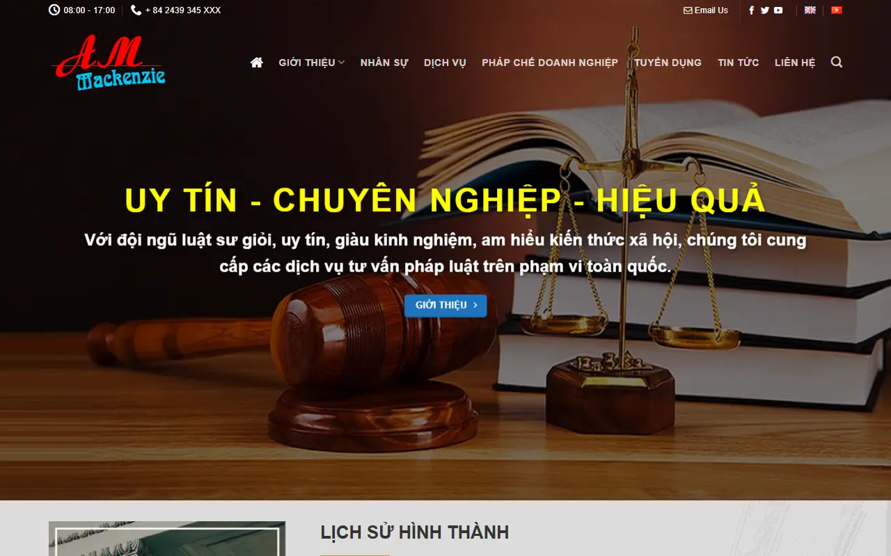 Mẫu website Công Ty Luật Allen Mackenzie - Chuyên Tư Vấn Pháp Luật