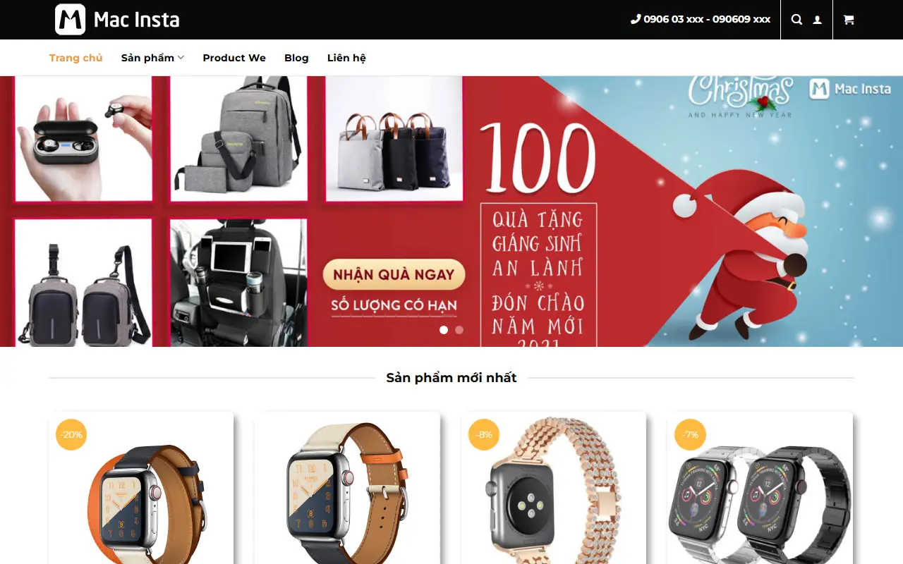 Mẫu website Phụ kiện công nghệ