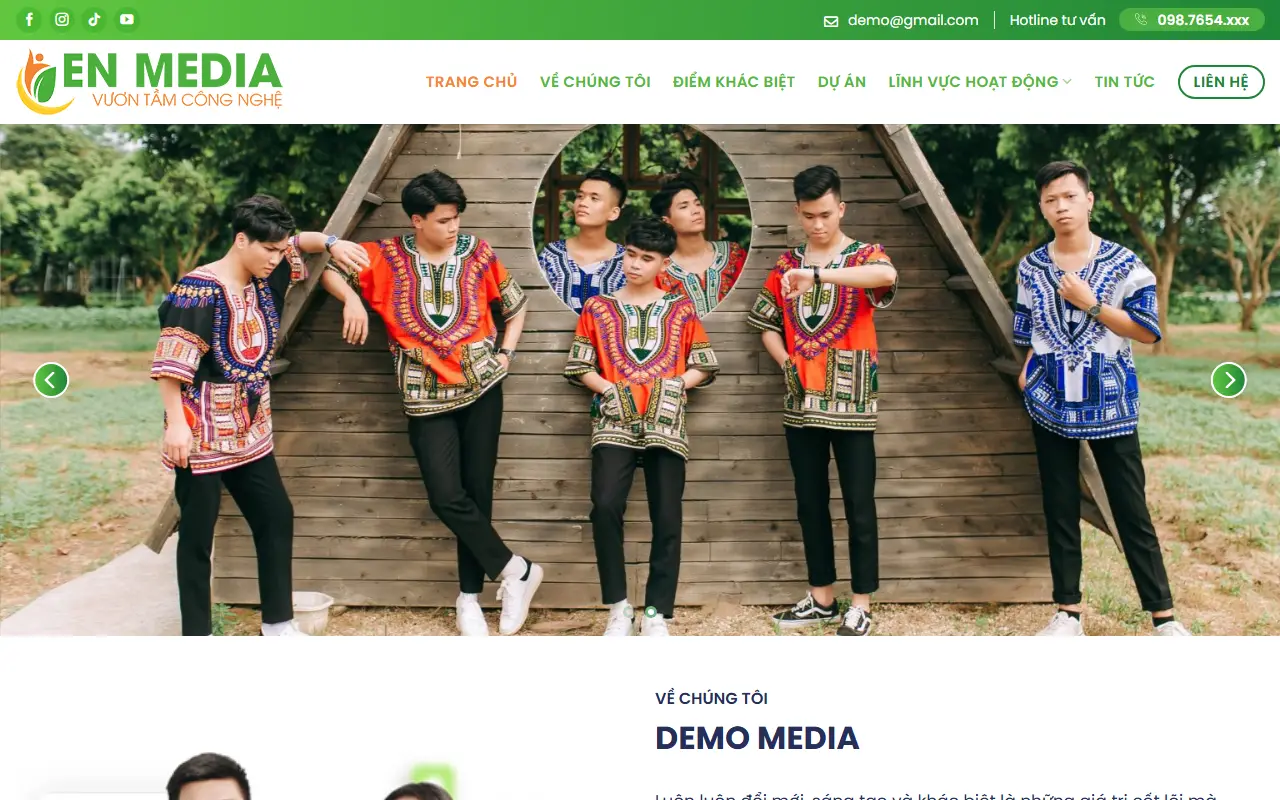Mẫu website Web Demo Media – PVL Media