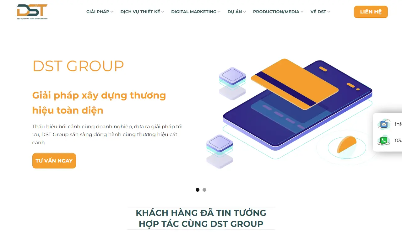 Mẫu website Trang chủ - DST Group