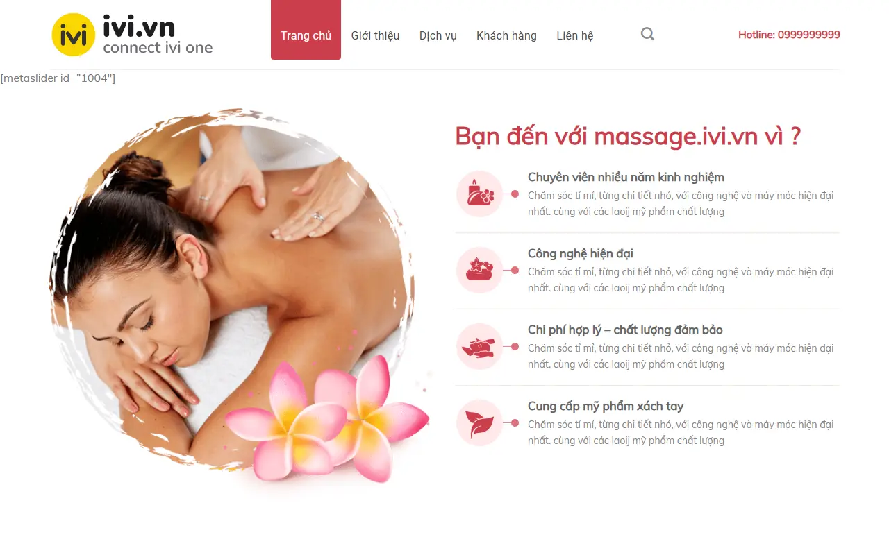Mẫu website Massage & Trị liệu