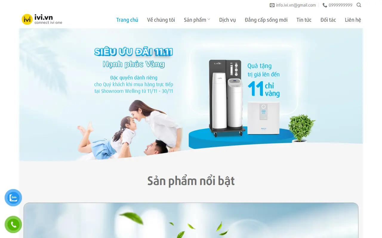 Mẫu website Mẫu web bán máy lọc nước #2