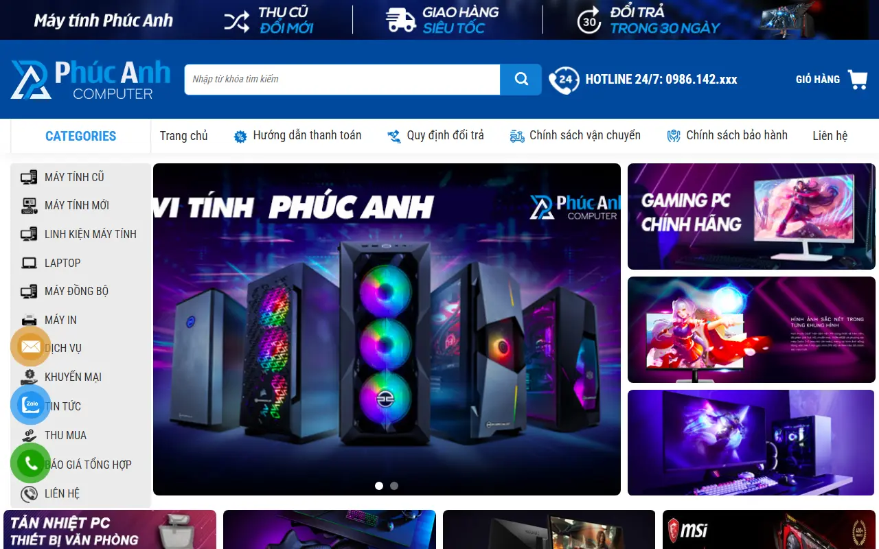 Mẫu website Mẫu web máy tính #2