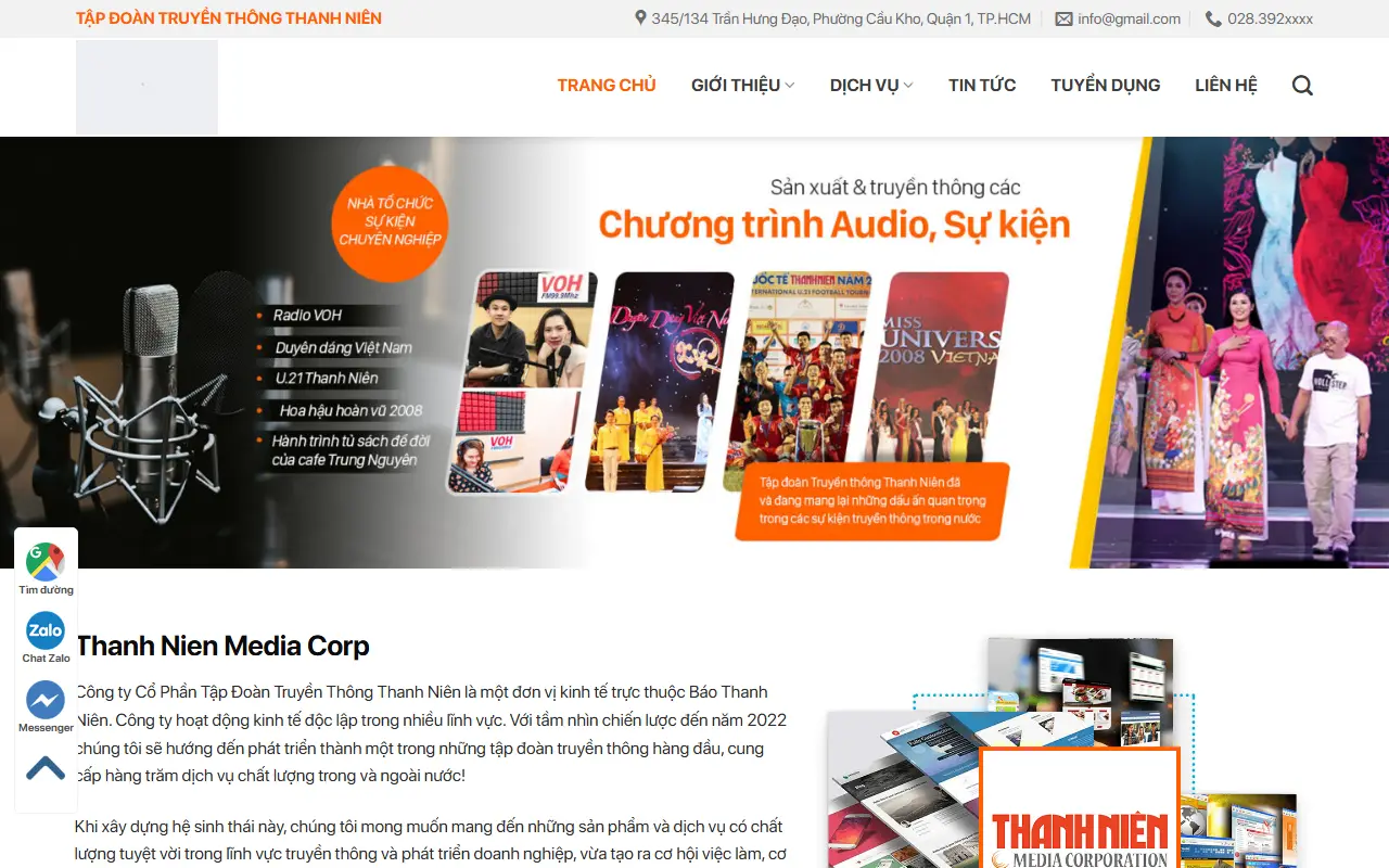 Mẫu website Media Agency