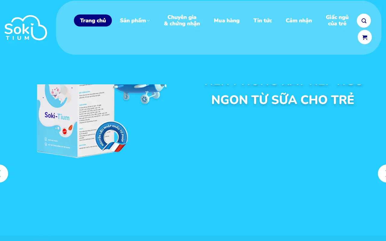 Mẫu website Mẫu web sữa cho bé