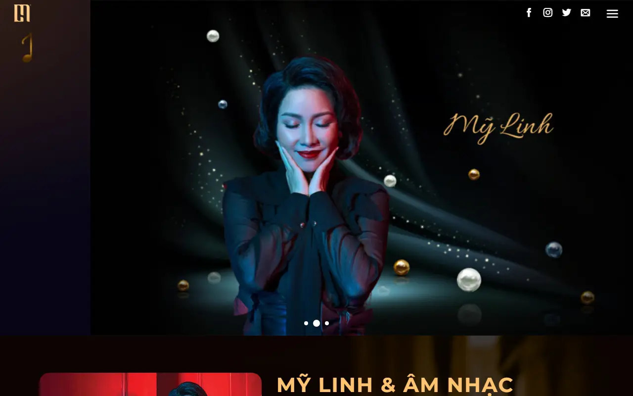 Ảnh trang chủ mẫu website năng khiếu & nghệ thuật music.ivi.vn